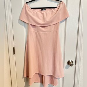 Off-shoulder Pink Dress